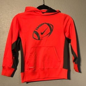 Boys Nike Orange Football Hoodie